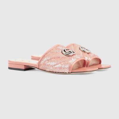 GUCCI Women's sequin slide sandal outlook