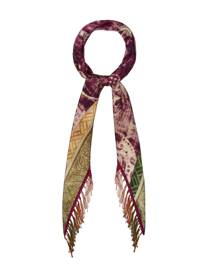 geometric-pattern fringed-edges scarf 1