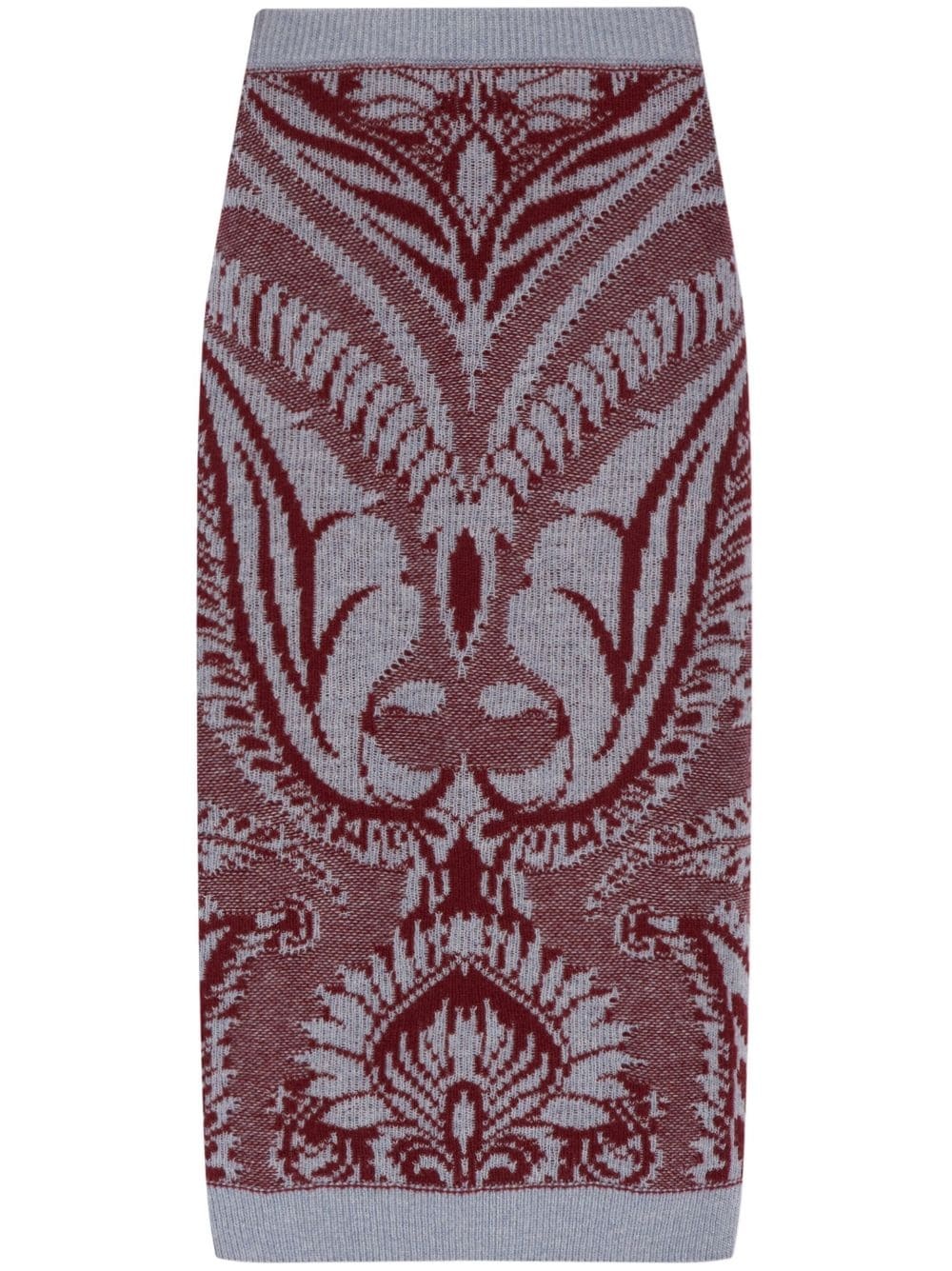 intarsia-knit wool skirt - 1