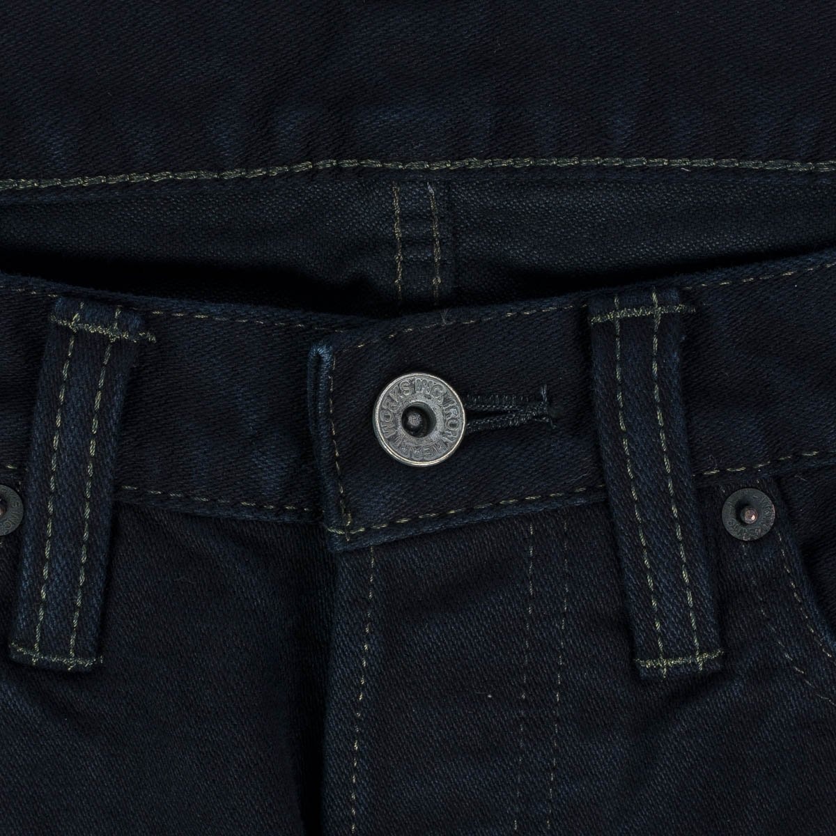 IH-555SBR-14od 14oz Broken Twill Selvedge Denim Super Slim Cut Jeans - Indigo Overdyed Black - 11