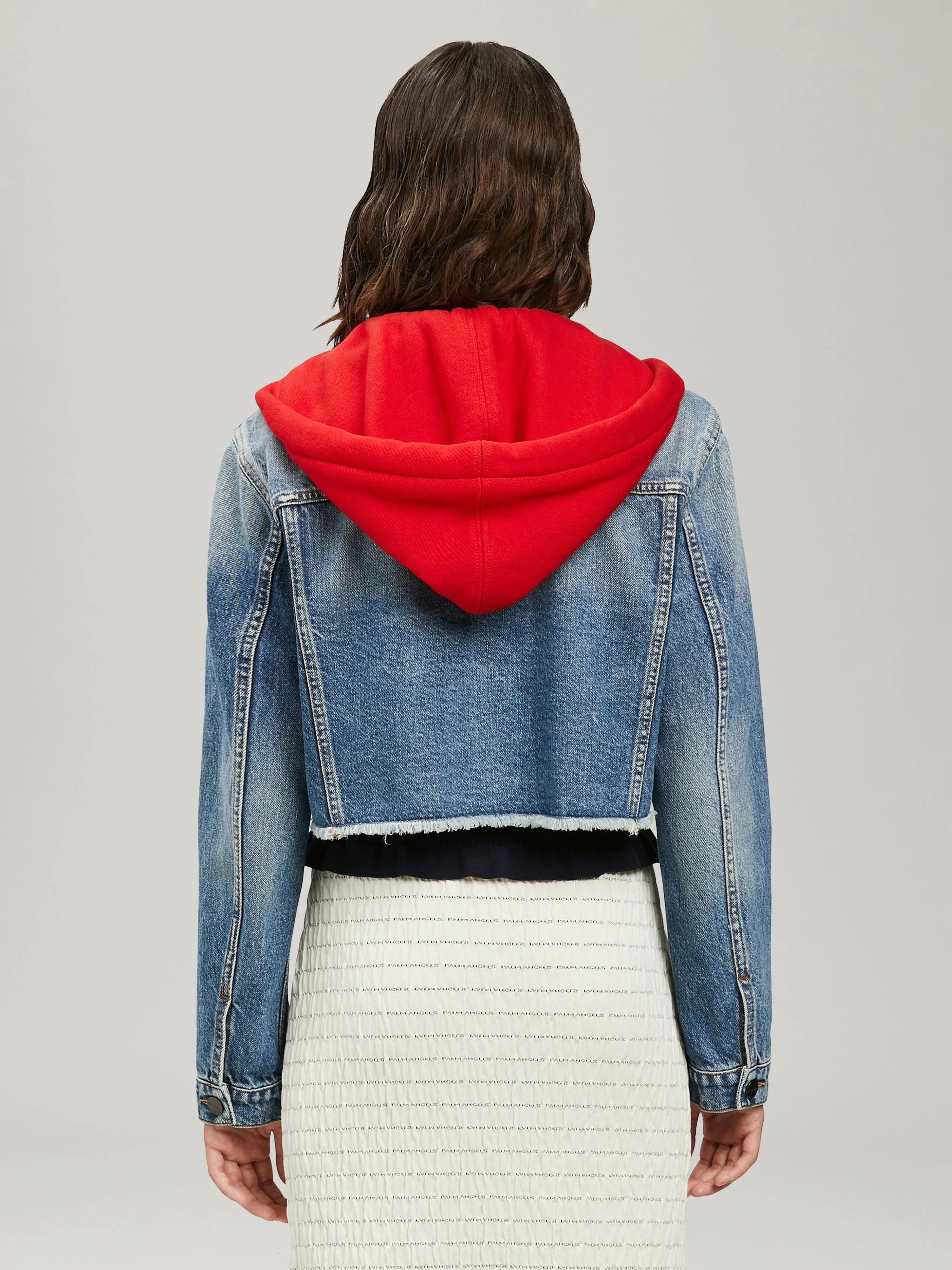 HOODED DENIM JACKET - 5