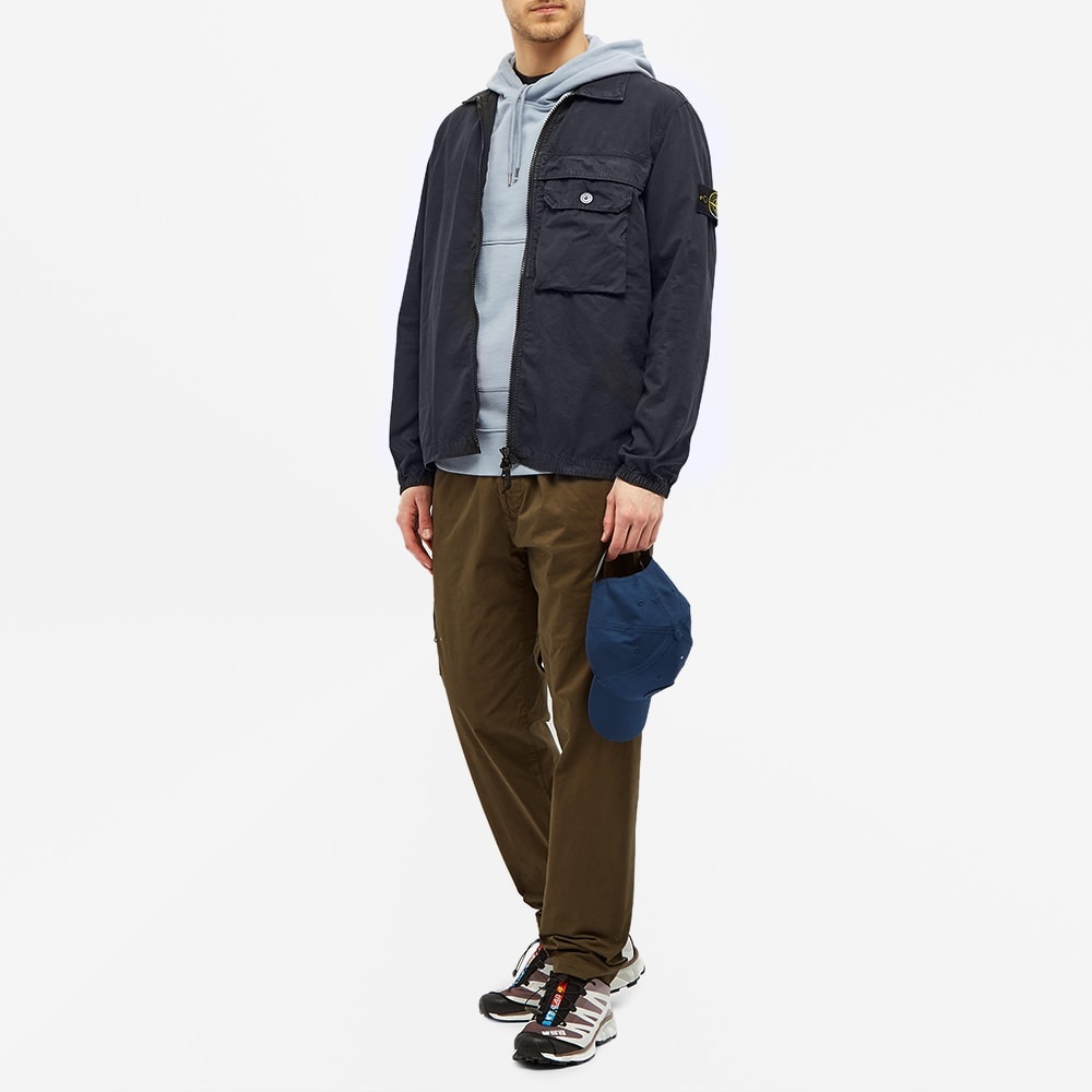 Stone Island Zip Pocket Garment Dyed Overshirt - 6