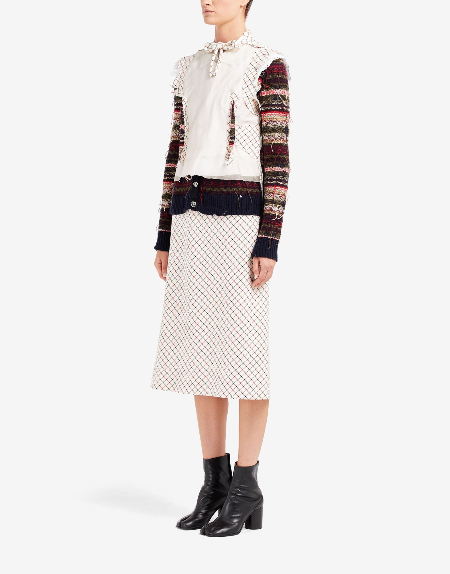Spliced cardigan dress - 5