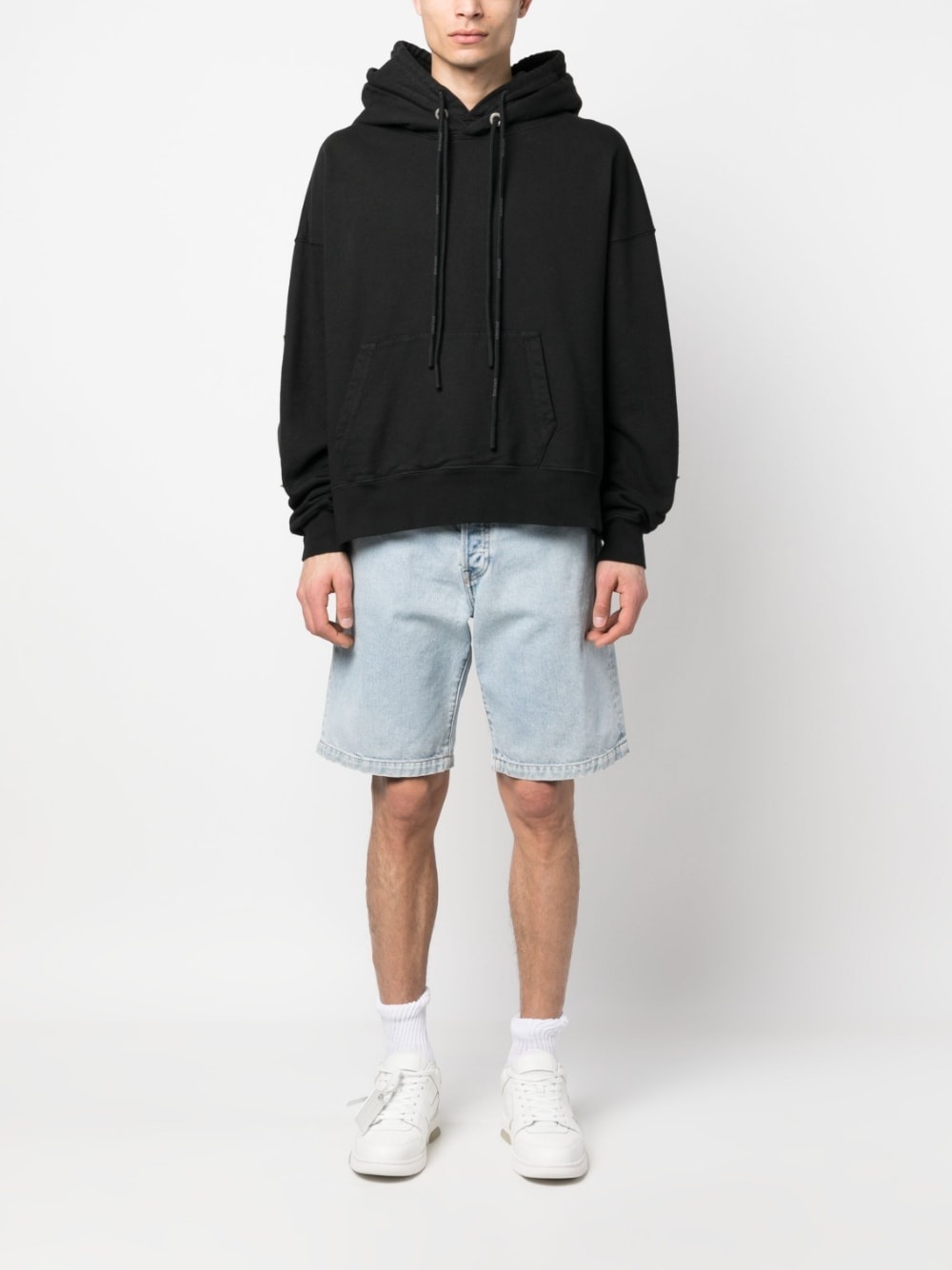 star-patch cotton hoodie - 4