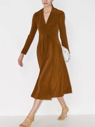 Victoria Beckham cutout-back flared A-line dress outlook