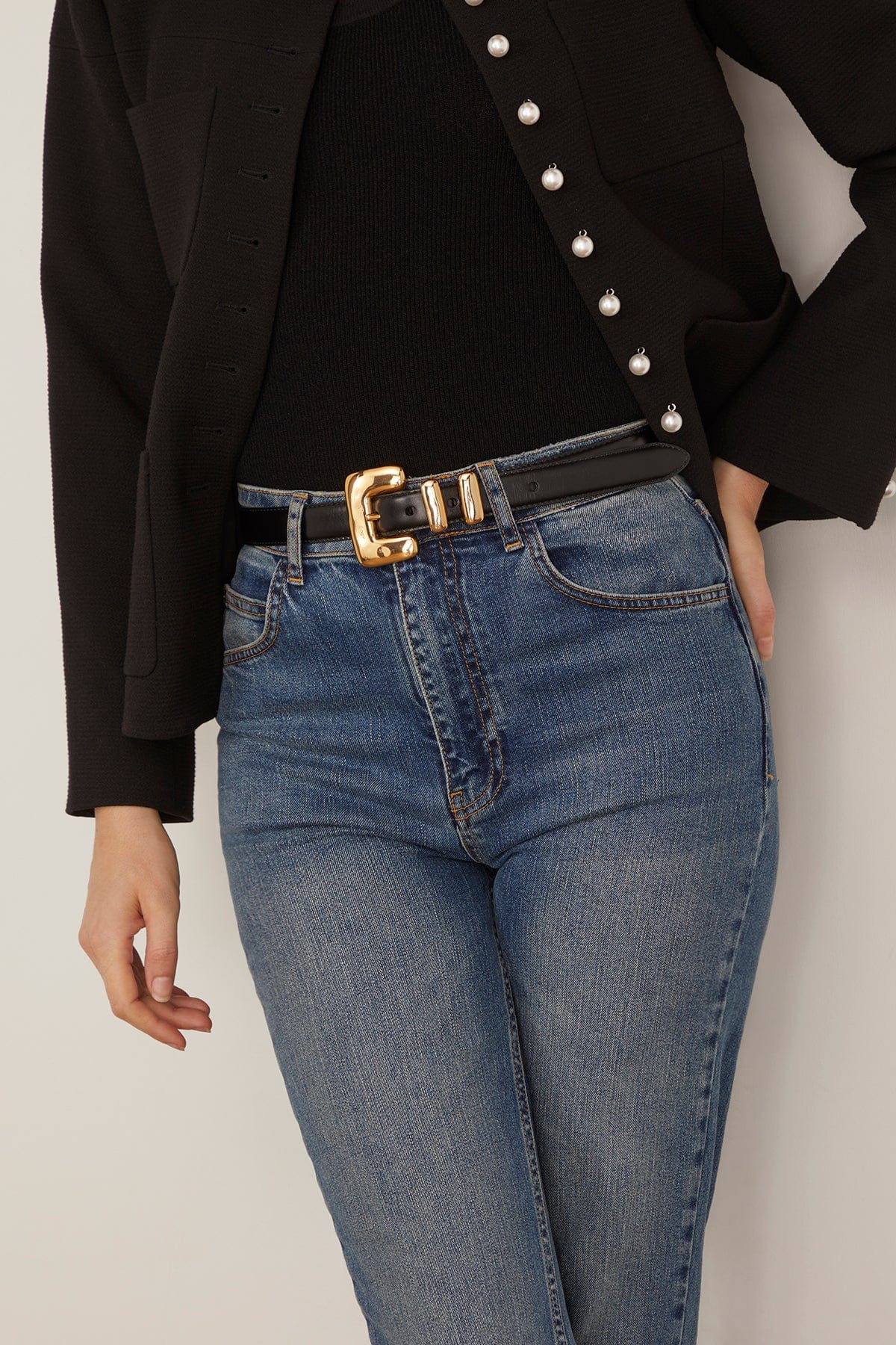 Tetra Belt in Black/Gold - 2