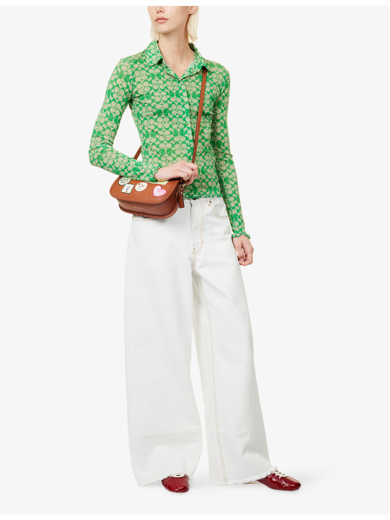 COACH Coach x Brain Dead Monogram Long-Sleeve Mesh Shirt outlook