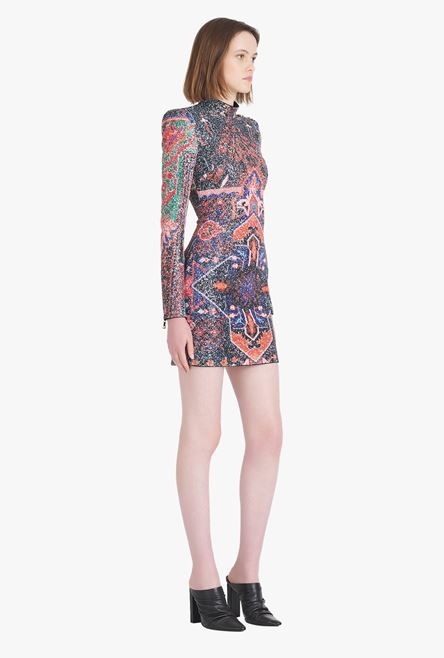 Short multicolor sequined dress - 7