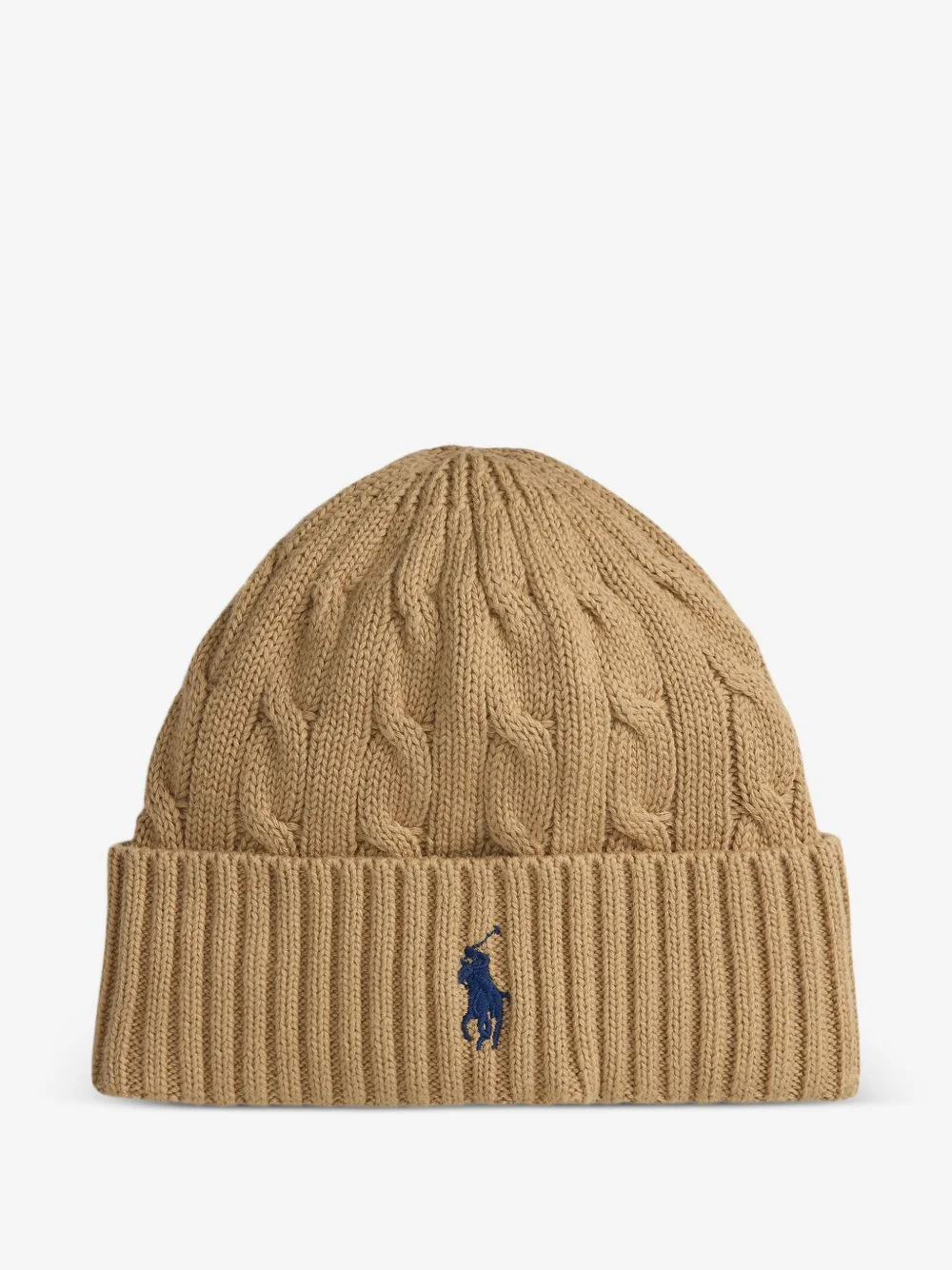cable-knit beanie hat - 1