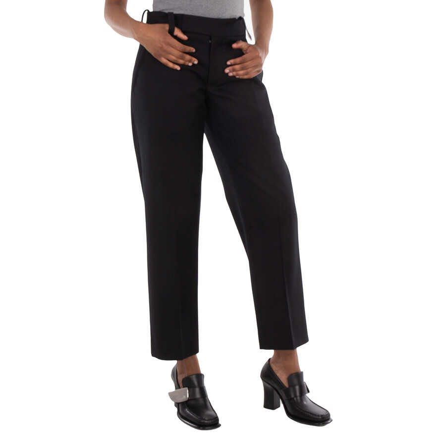 Burberry Straight Leg Wool Blend Trousers - 3
