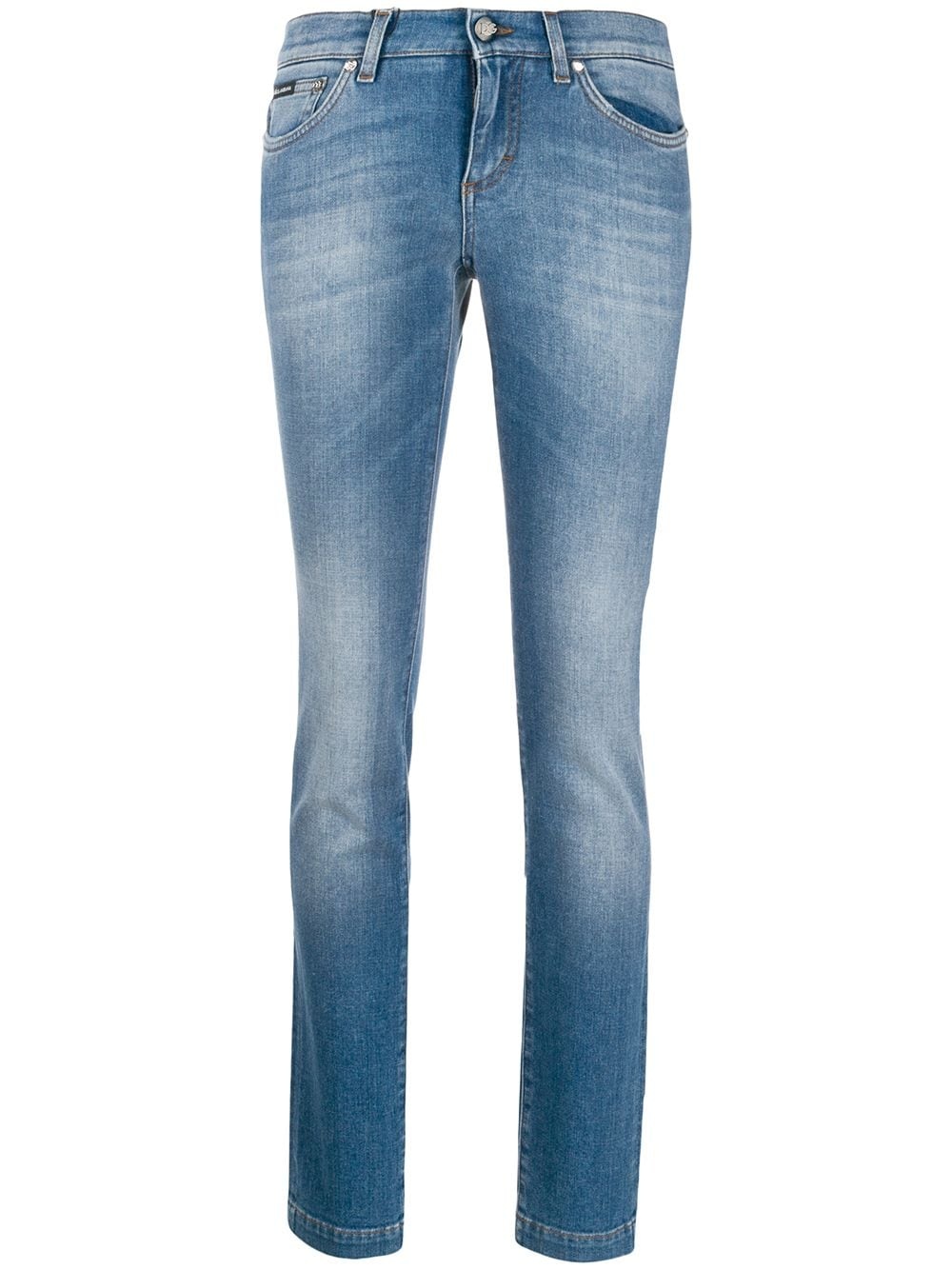 faded effect skinny jeans - 1