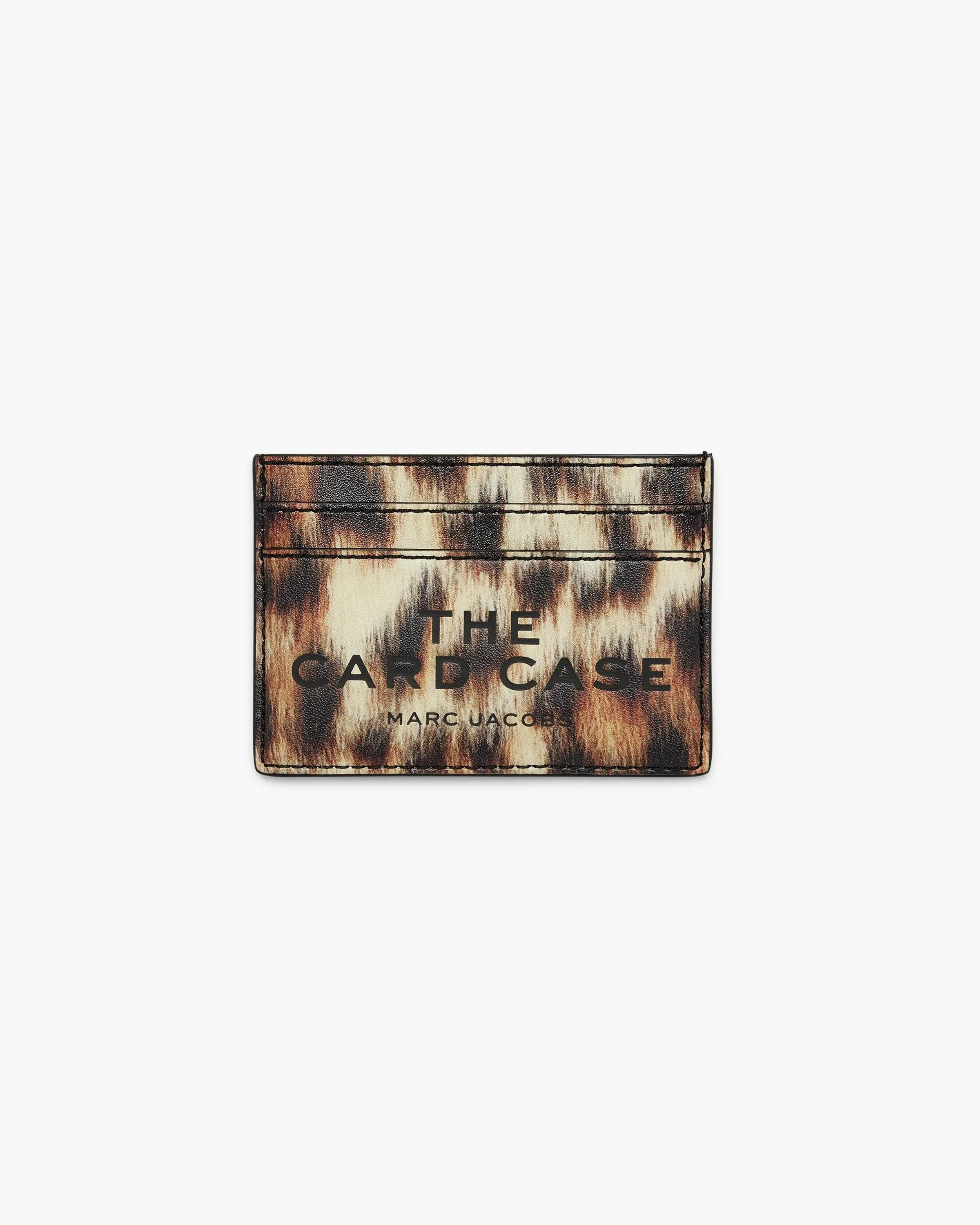 LEATHER CARD CASE IN LEOPARD - 1