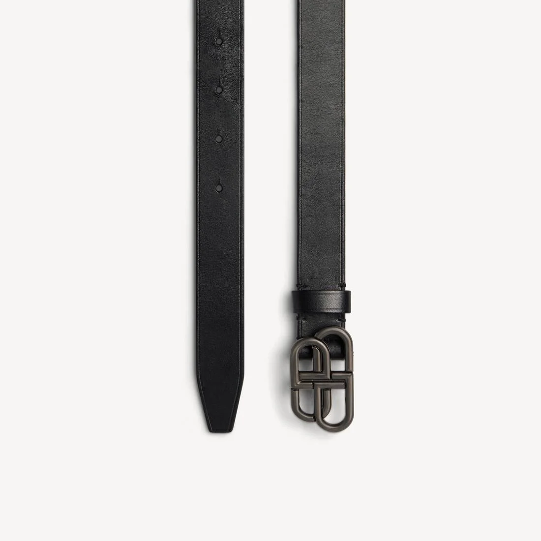 Women's Bb Thin Belt in Black - 1