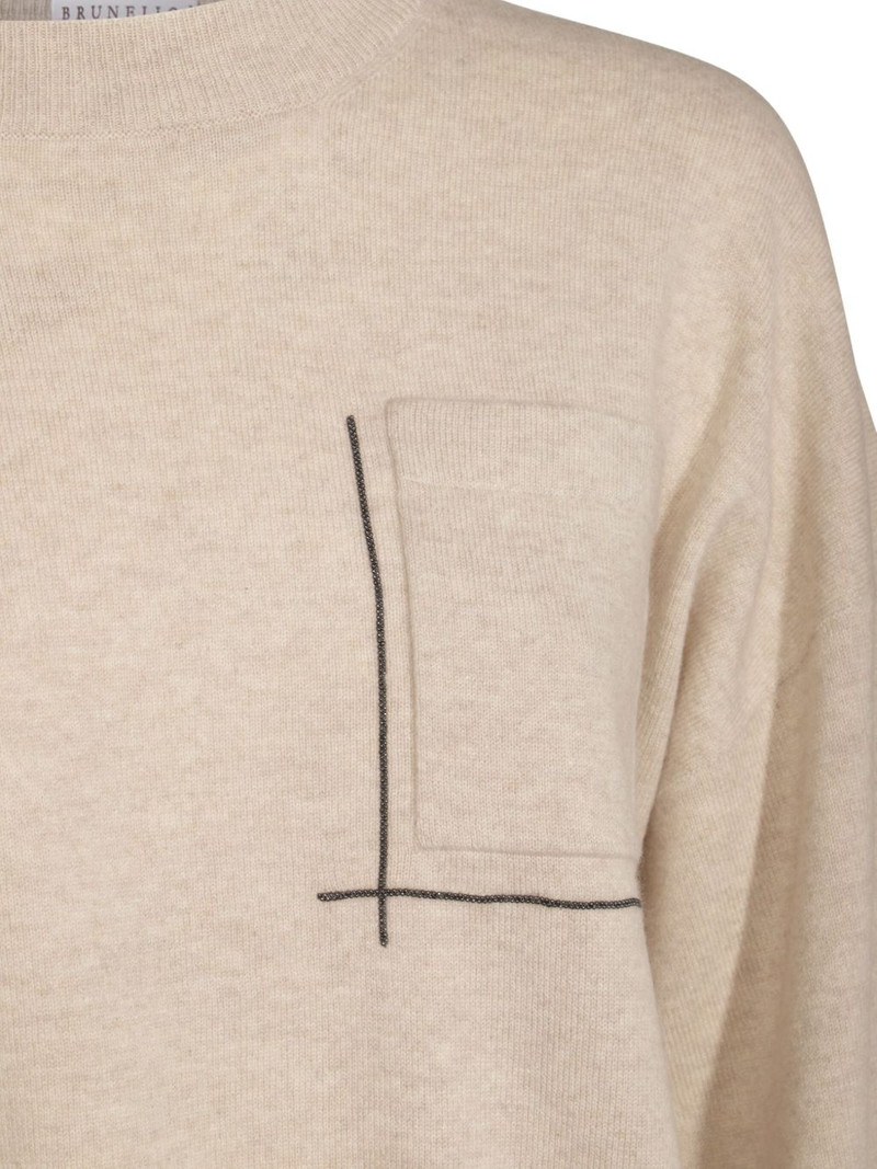 Brunello Cucinelli Monili chain-detail sweater outlook