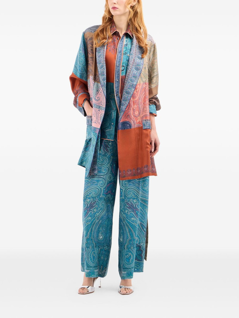 Tetris paisley elastic palazzo pants 4
