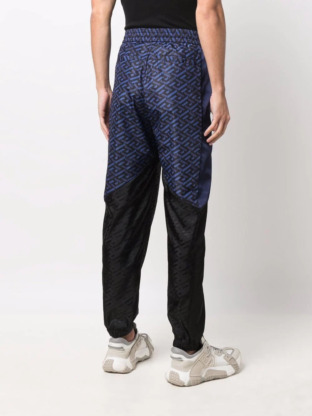 panelled logo-print track pants - 4