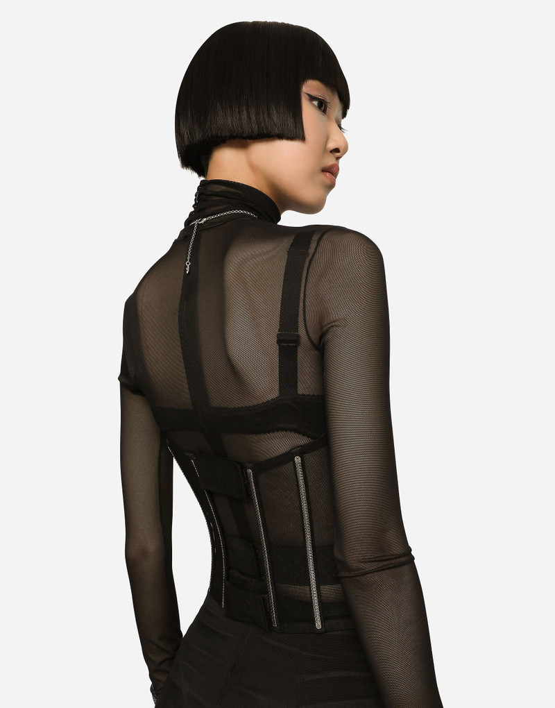 Tulle corset belt with boning 5