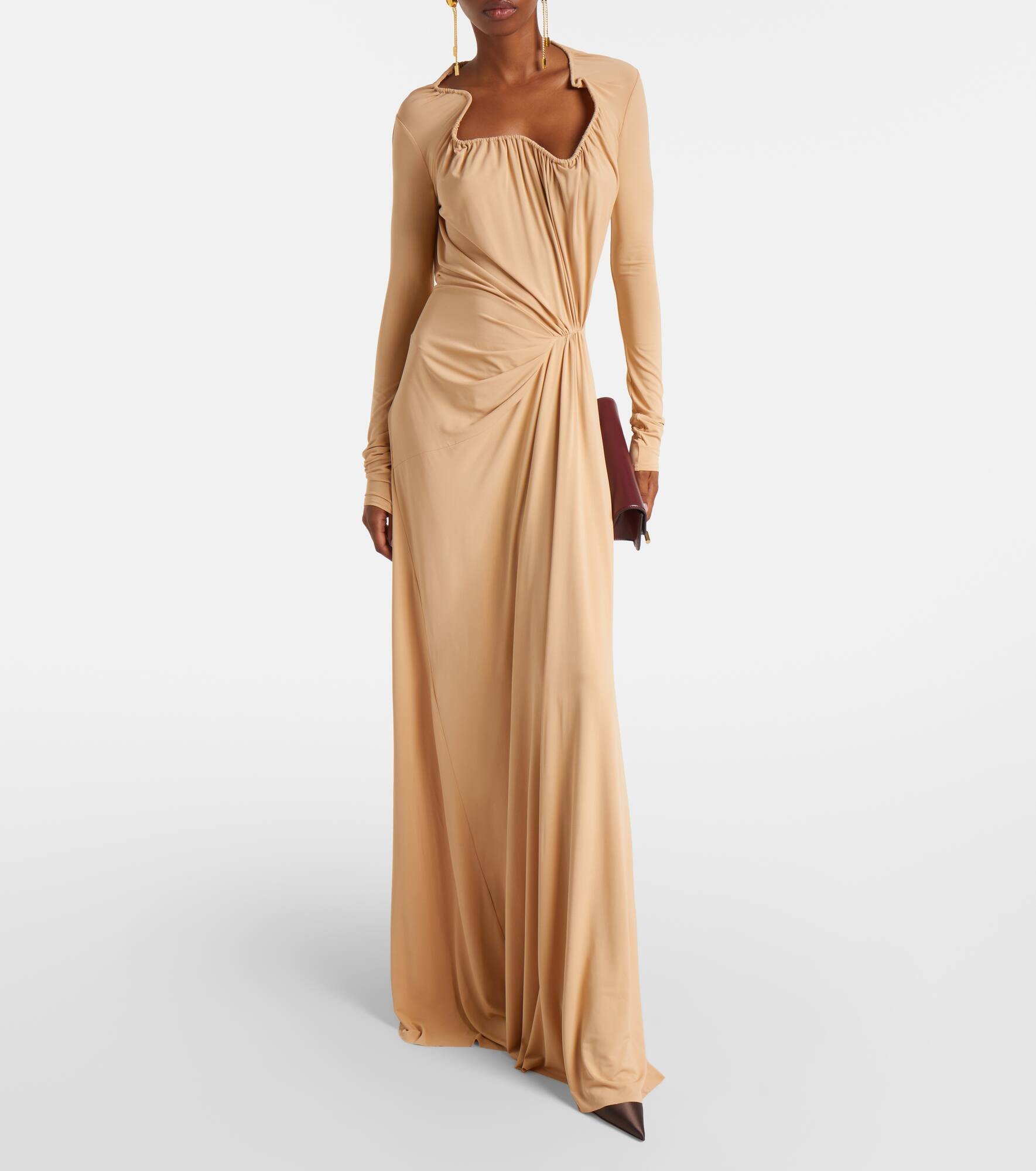 Asymmetric draped gown - 2