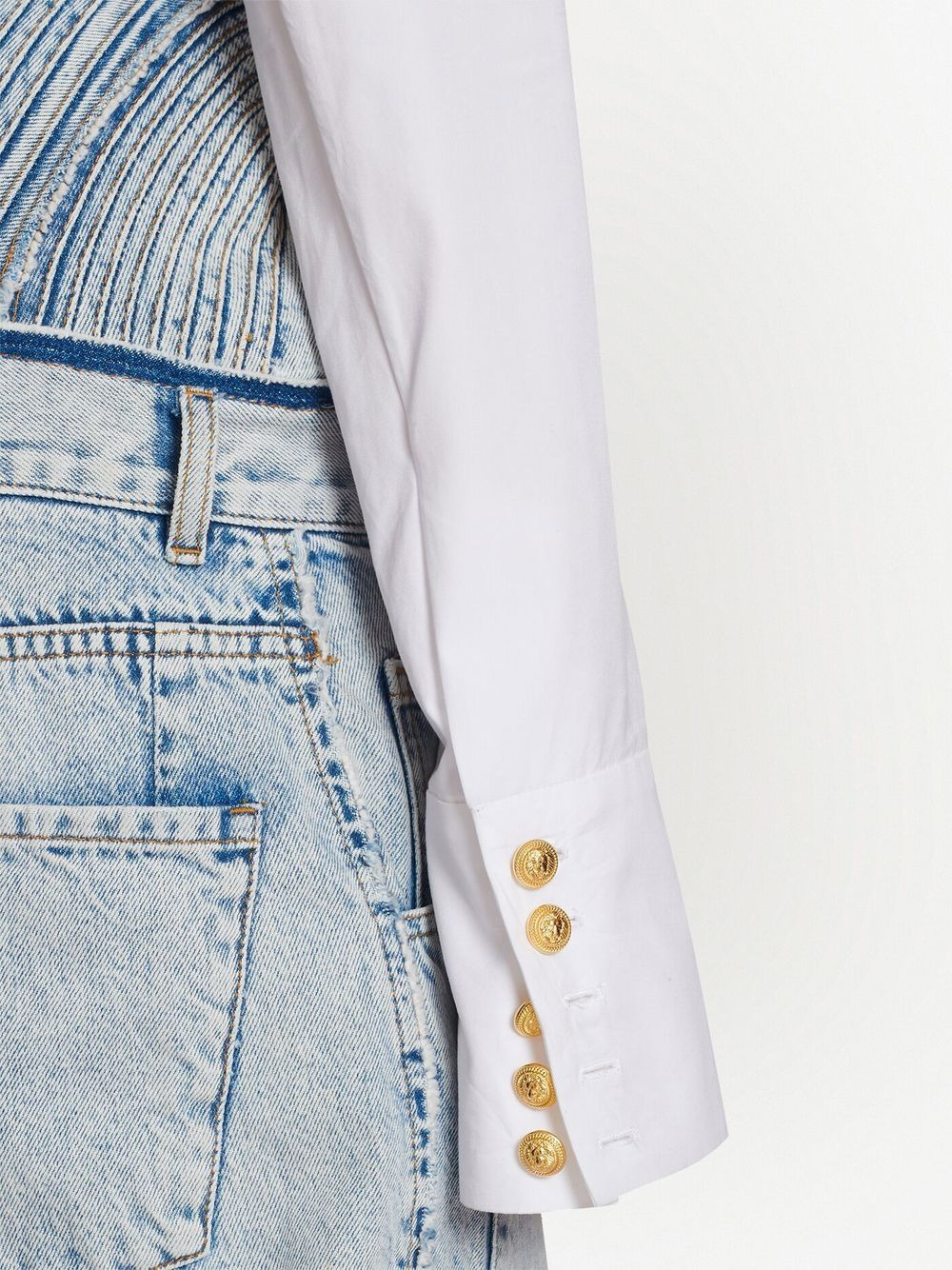 cropped cotton blouse - 6