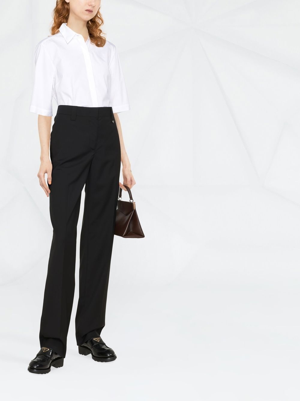 tailored logo-plaque trousers - 2