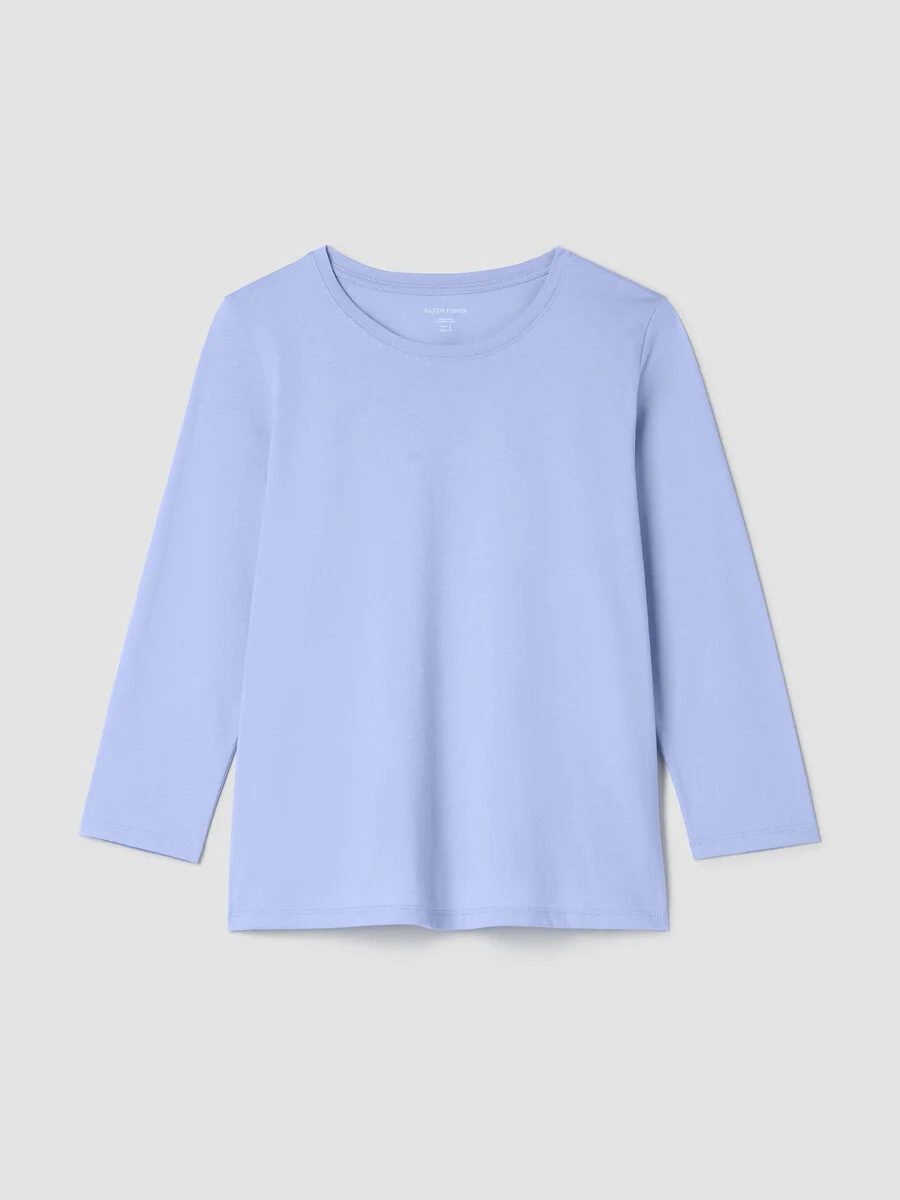 Organic Pima Cotton Jersey 3/4-Sleeve Tee - 1