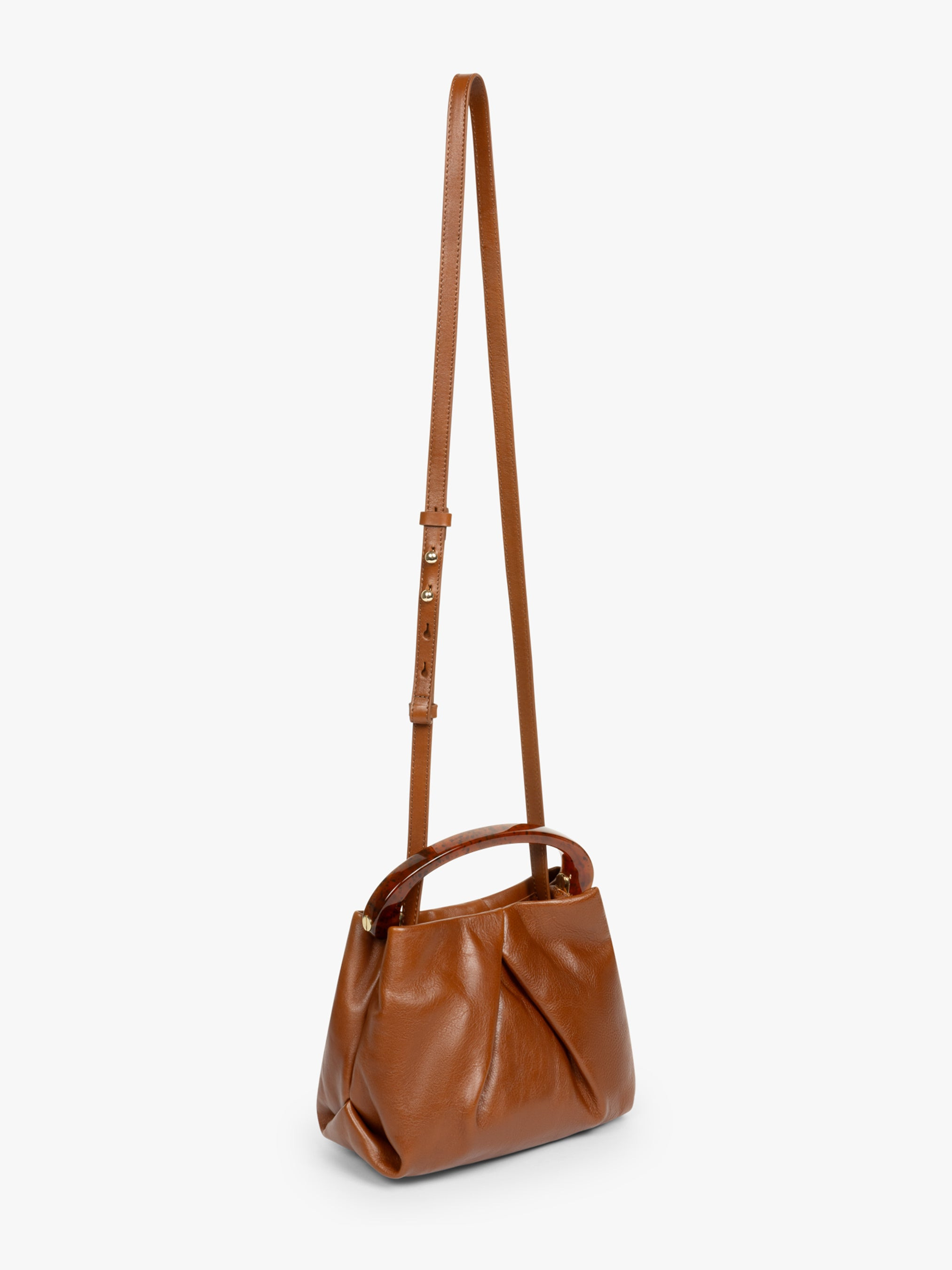 SMALL PLEATED LEATHER BAG - 3