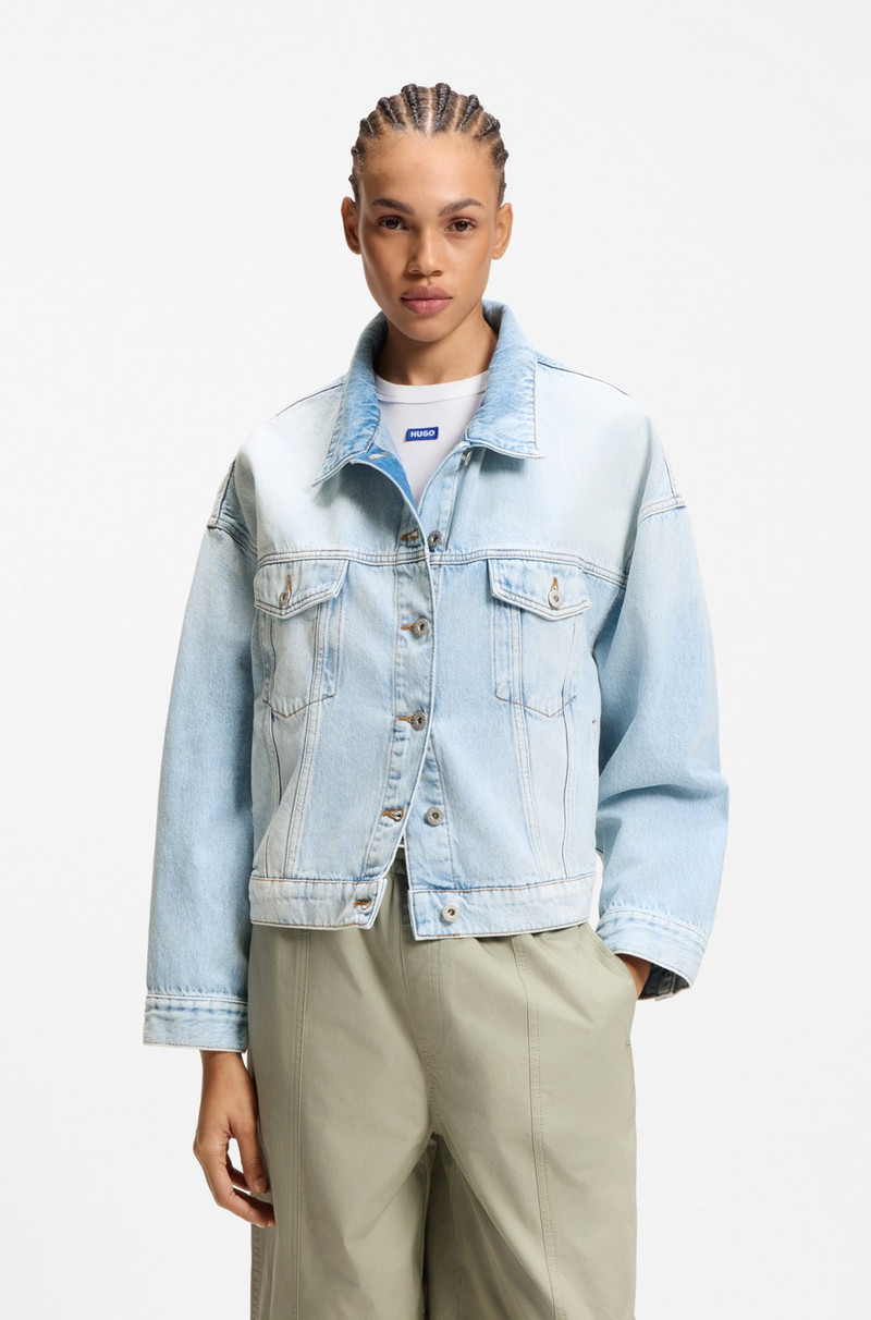 BOXY-FIT JACKET IN BLUE RIGID DENIM 2