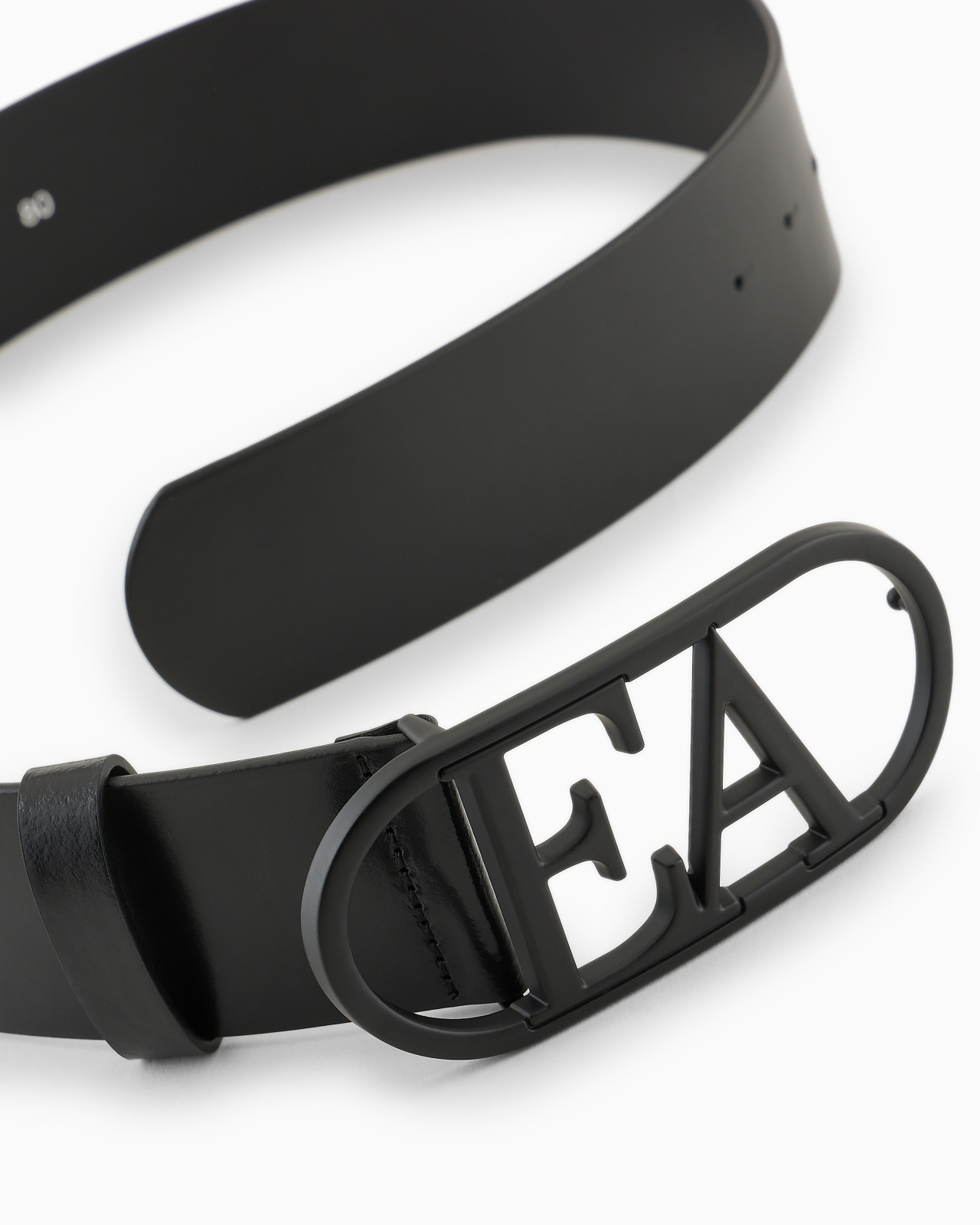 Leather waist belt with EA buckle - 2
