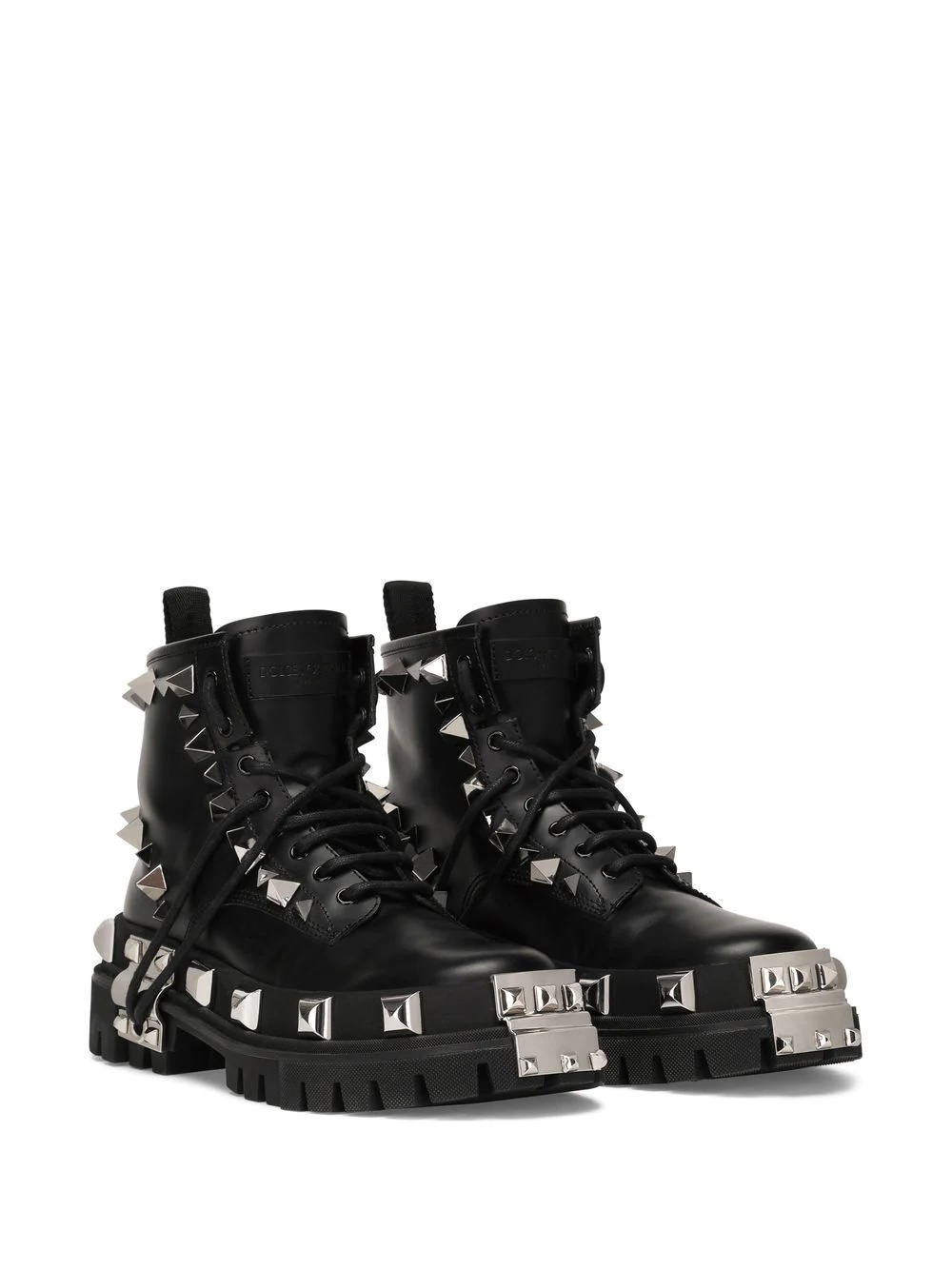 stud-detailed lace-up boots - 2