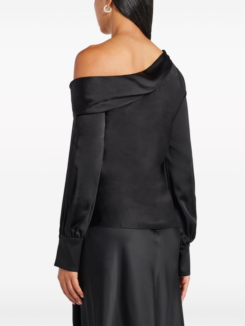 Alice cold-shoulder satin blouse - 4