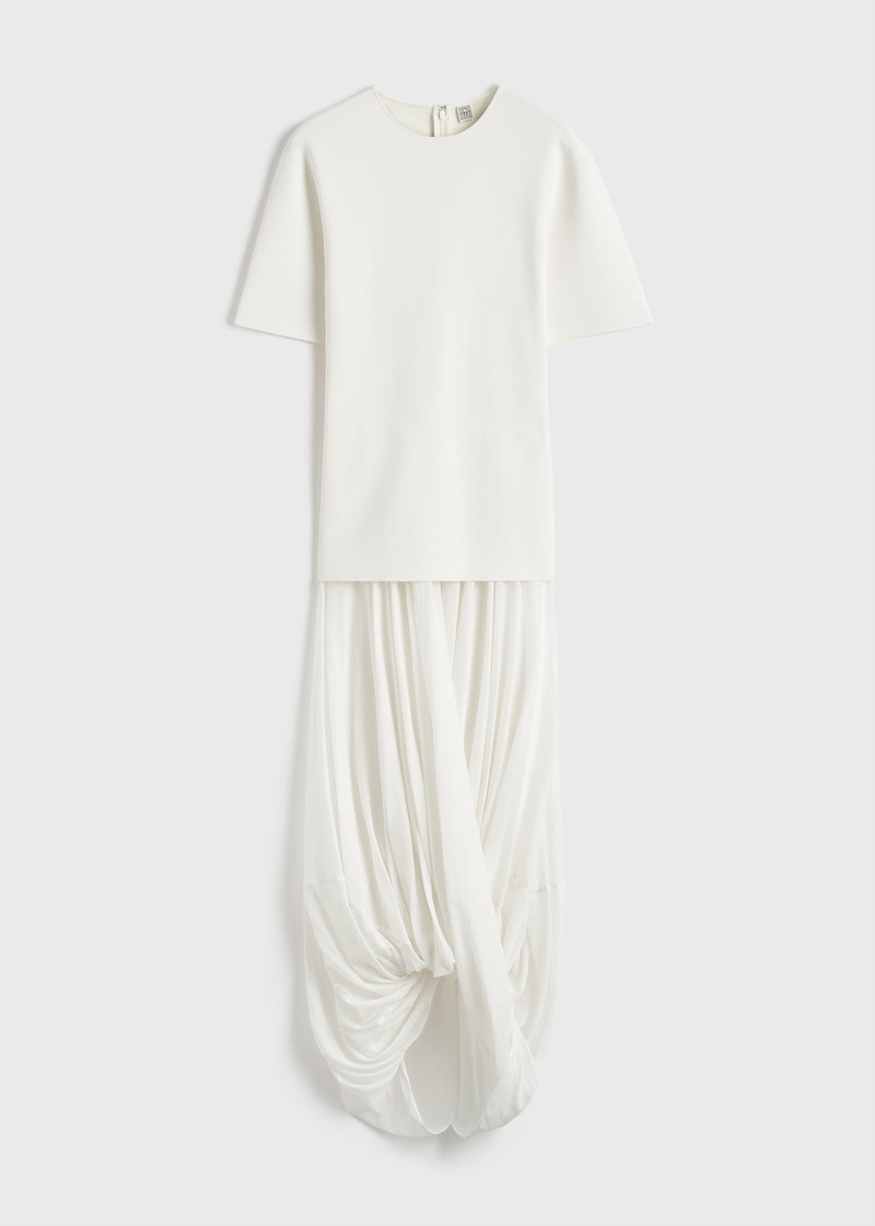 Cocoon tee dress white 1