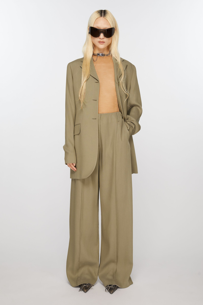 Acne Studios Tailored wool blend trousers - Mud beige outlook