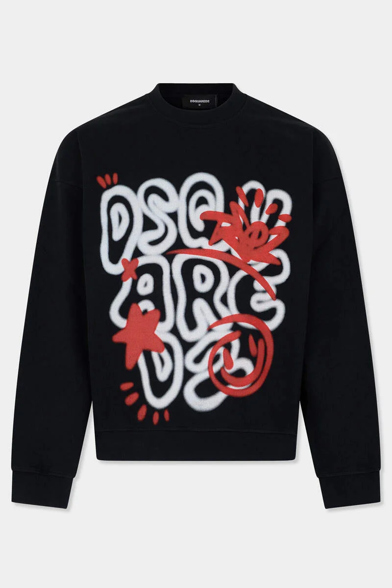 GRAFFITI RELAX FIT CREWNECK - 1