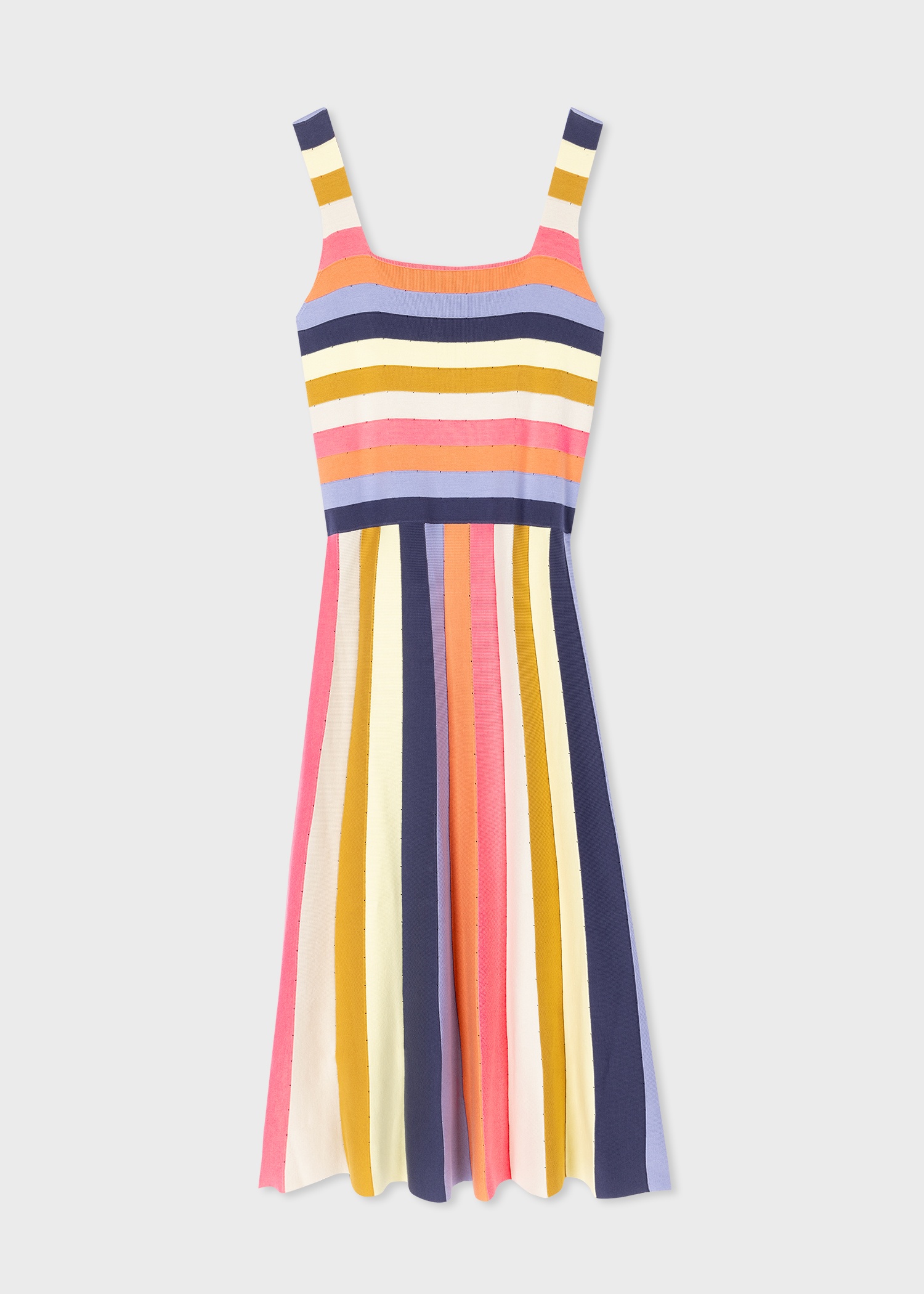 Women's Multi Stripe Knit Dress - 1