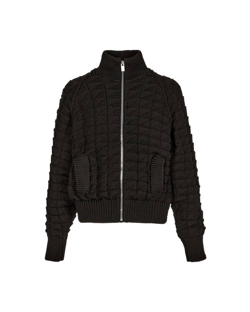 CHUNKY KNIT ZIP CARDIGAN 1