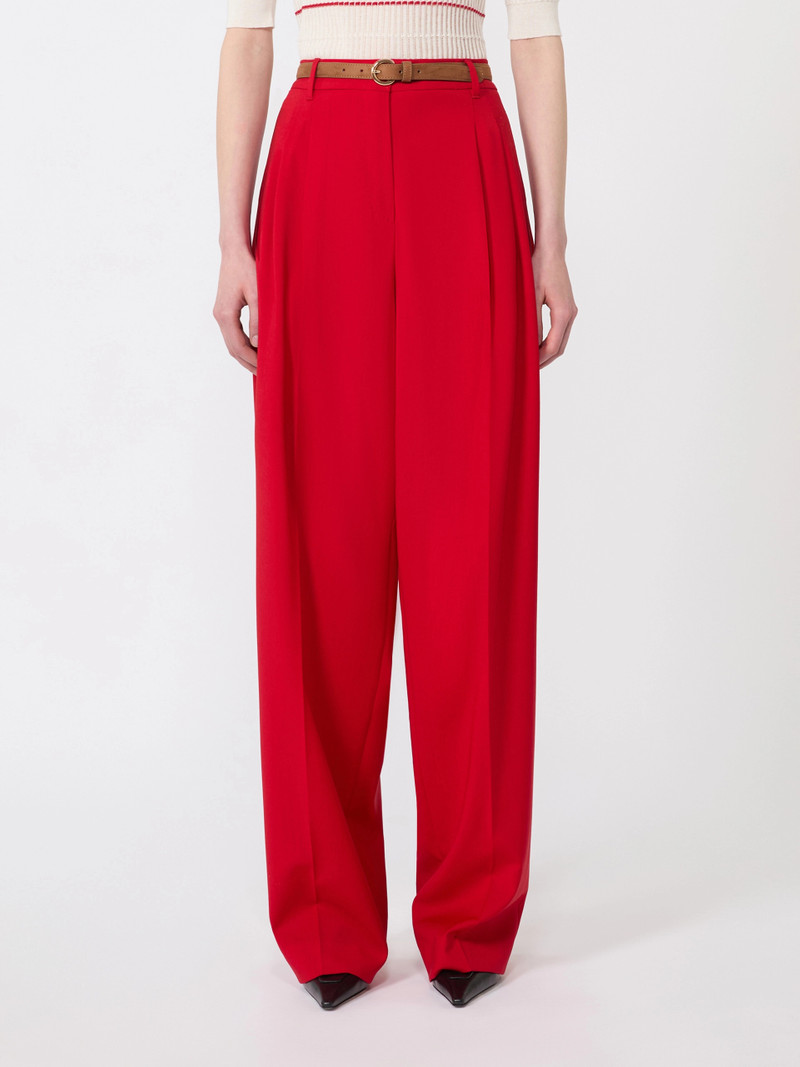 BACIO Flowing wool trousers - RED 3