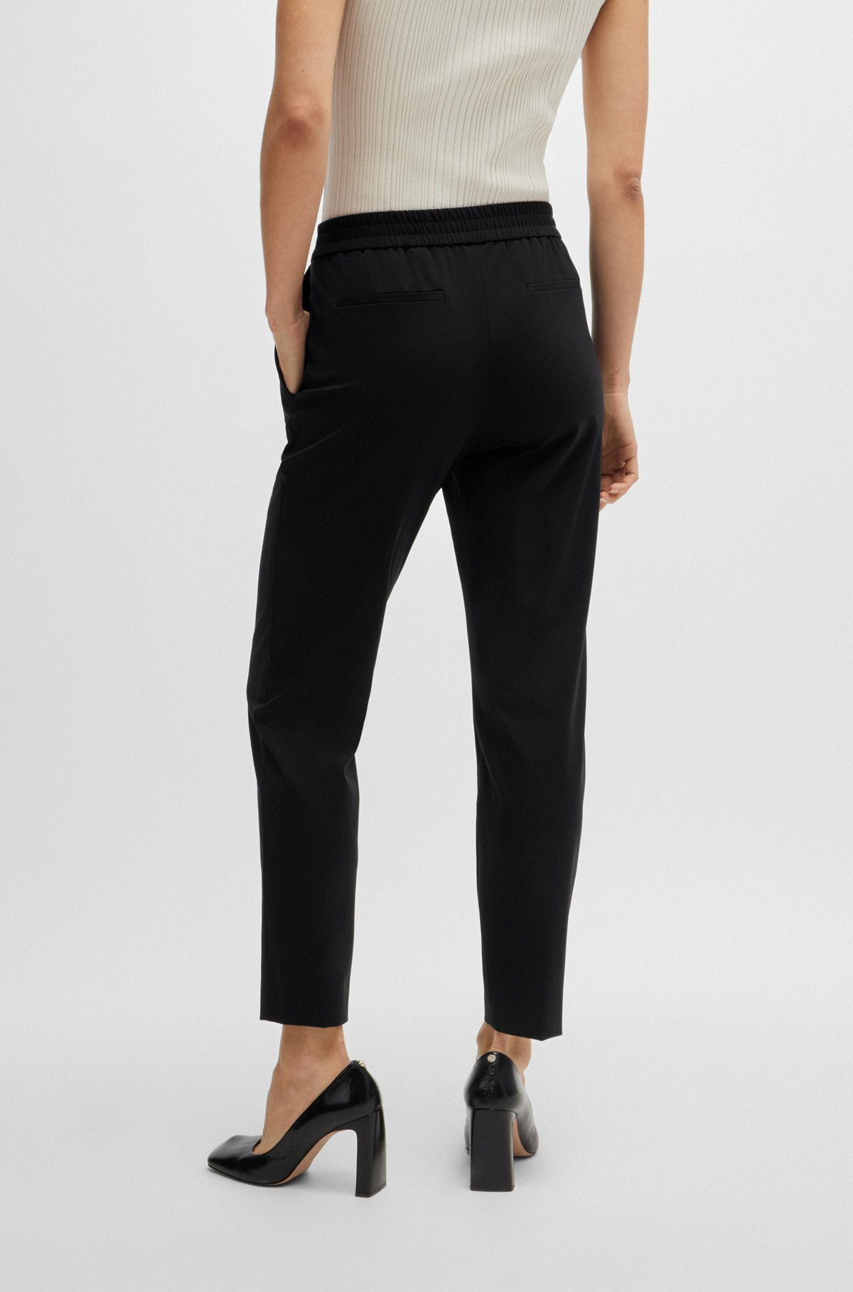 SLIM-FIT TROUSERS IN PERFORMANCE-STRETCH JERSEY - 4