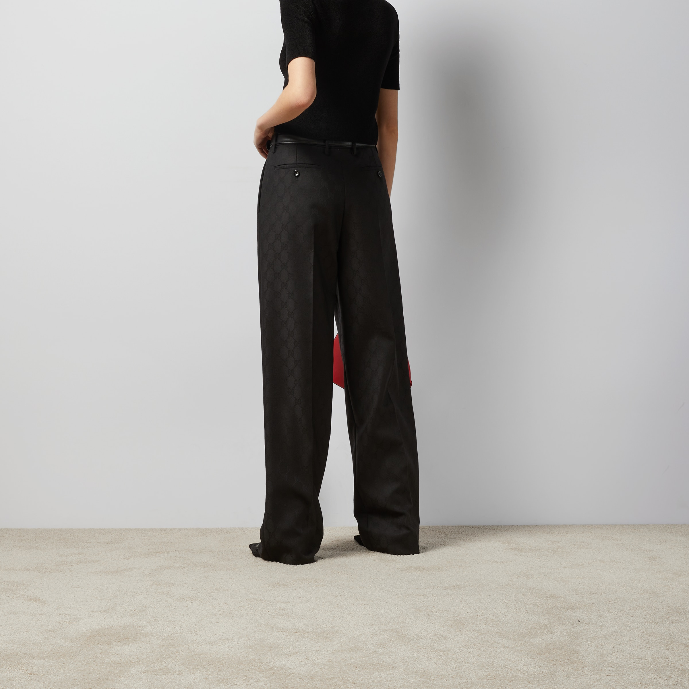 GG wool jacquard pant - 6