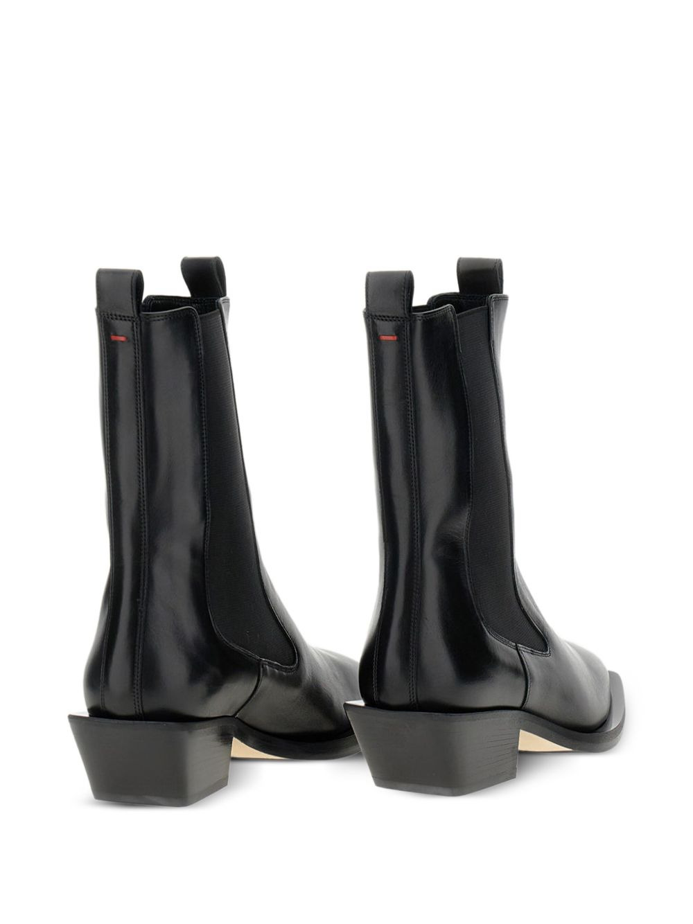 leather pointed-toe boots - 4