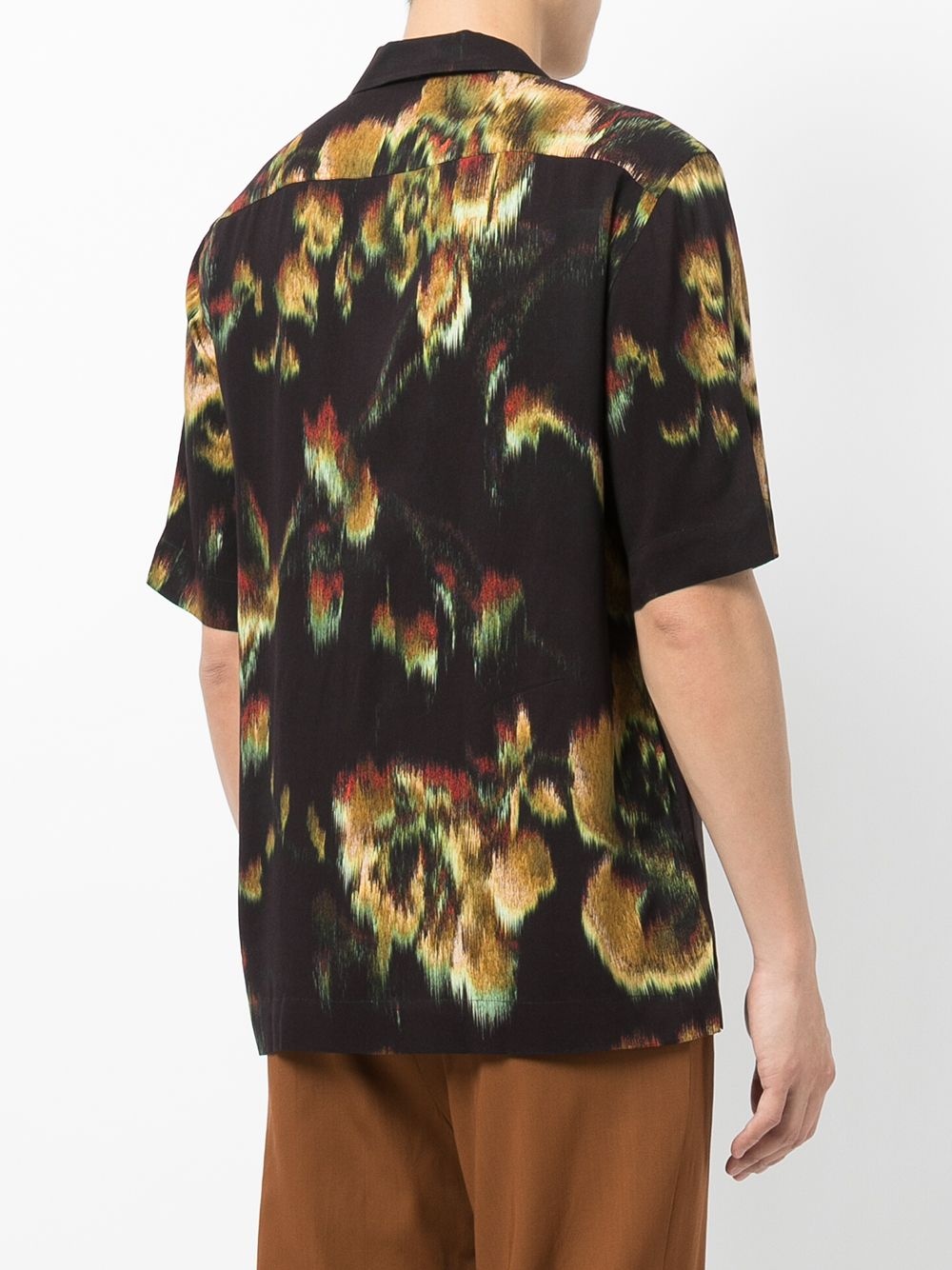 floral-print short-sleeved shirt - 4