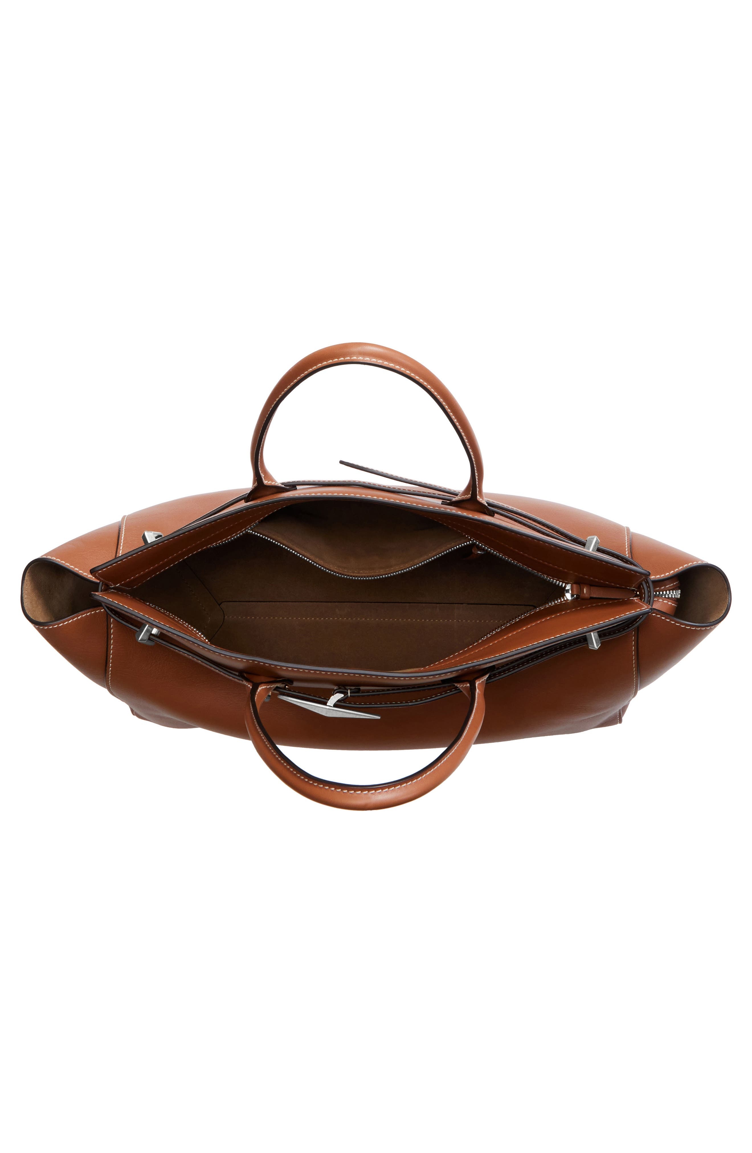 Jimmy Choo Medium Diamond Leather Belted Tote in Tan/Ecru/Gold at Nordstrom - 5