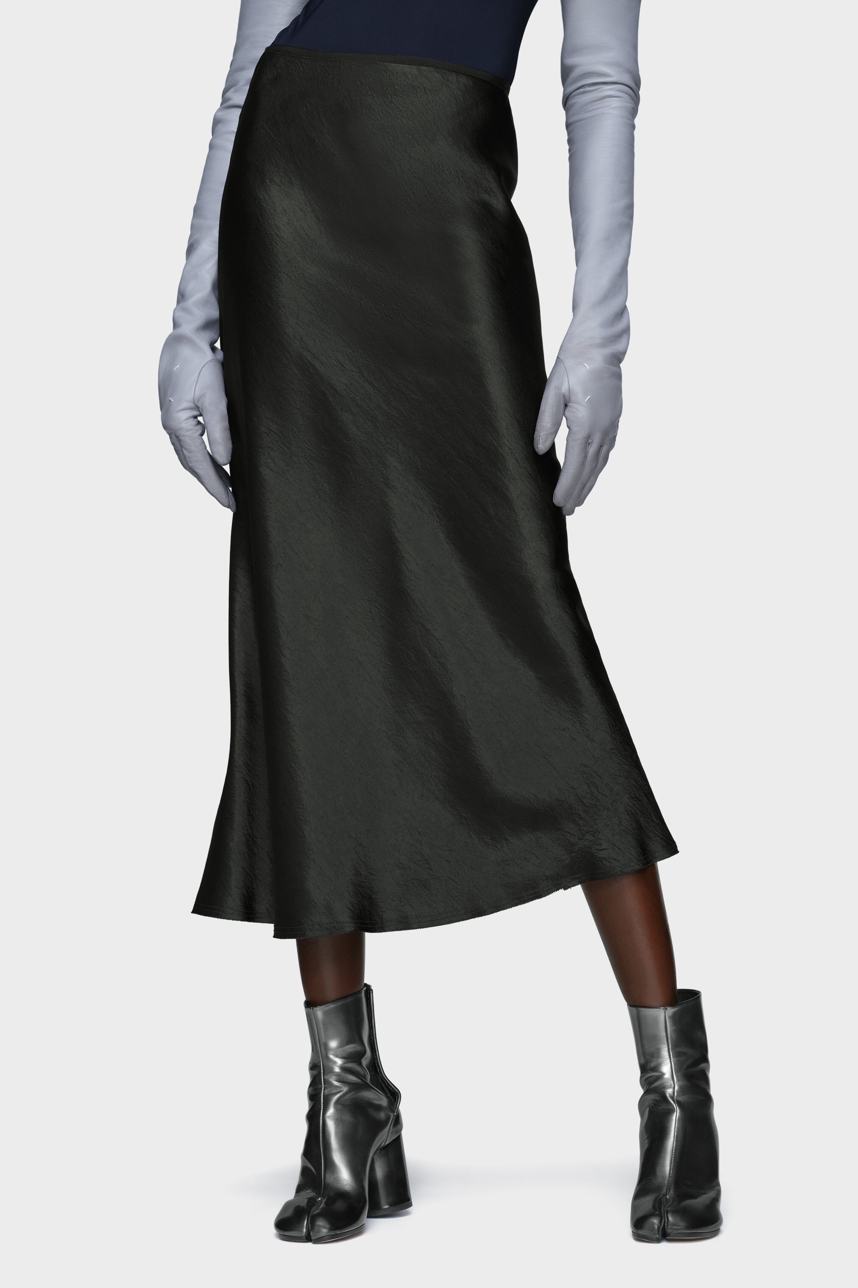 Satin midi skirt - 2
