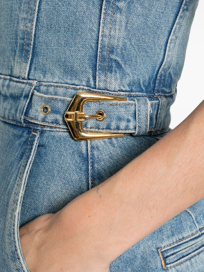 buckle-detail strapless jumpsuit 5