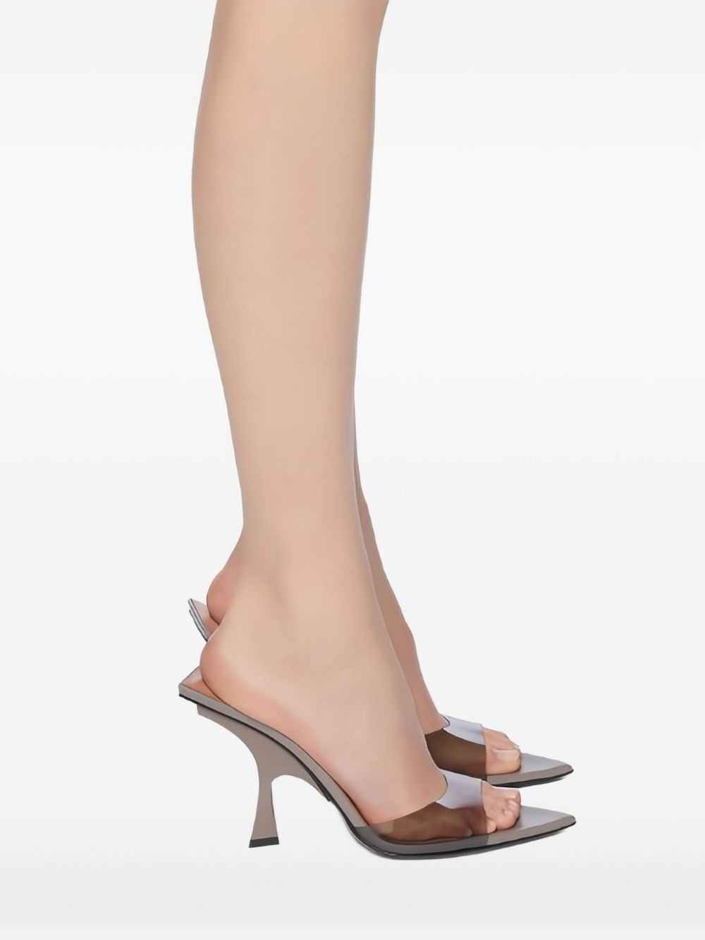 95mm leather mules - 3