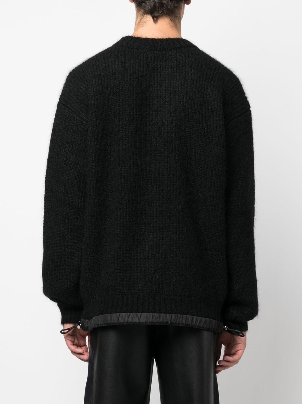 mohair-wool elasticated-hem jumper - 4