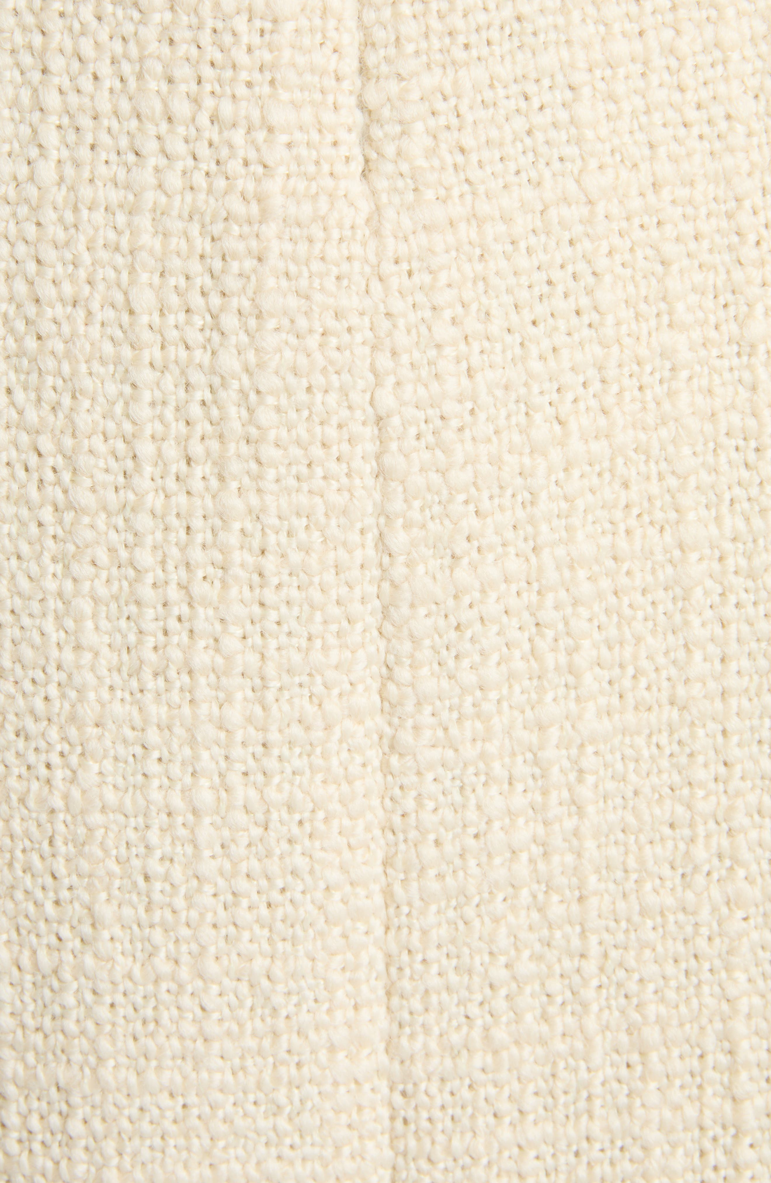 Valentino Contrast Ruffle Tweed Miniskirt in Beige/Black at Nordstrom - 6