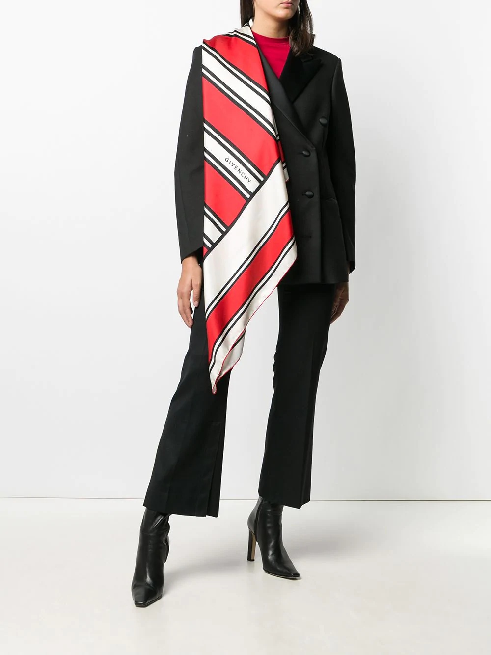 striped pattern scarf - 2