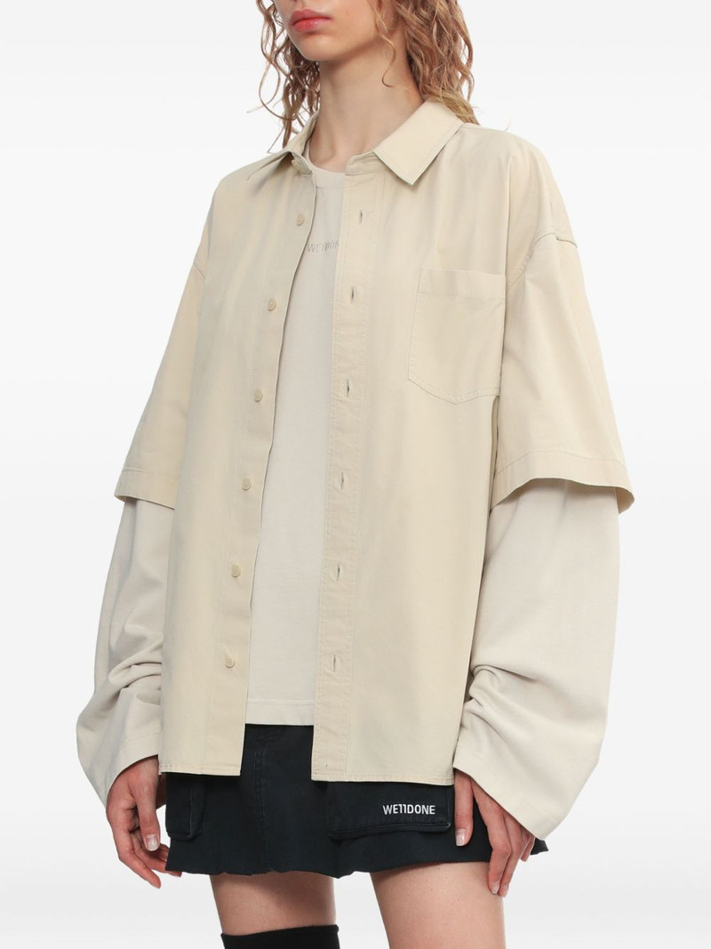 We11done double-layered cotton shirt outlook