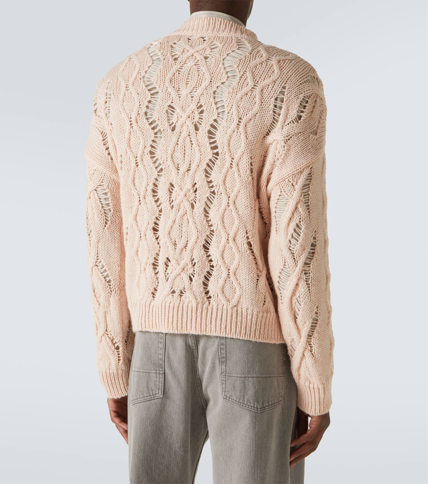Cable Sonar Roundneck wool sweater - 4