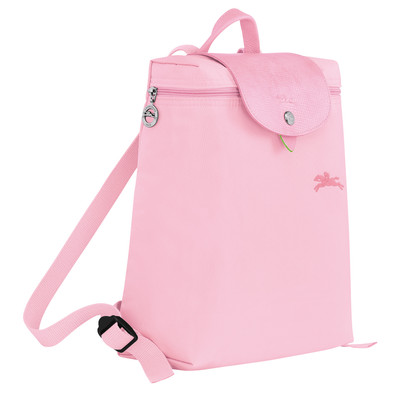 Longchamp Le Pliage Green M Backpack Pink - Recycled canvas outlook